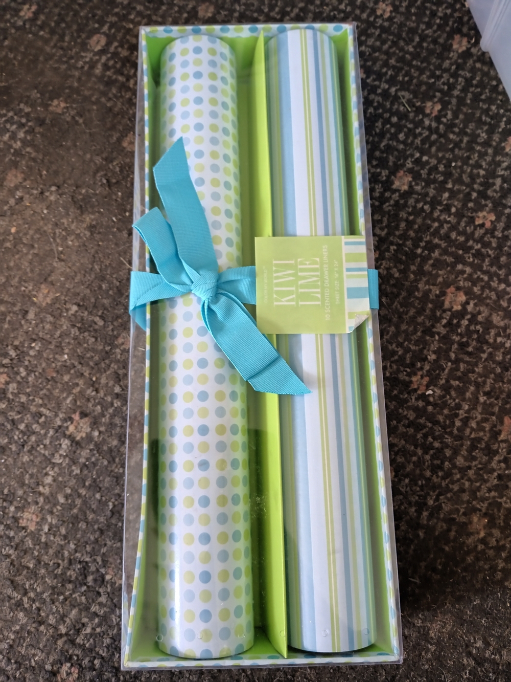 10 Scented Drawer Liner Set in Blue & Green